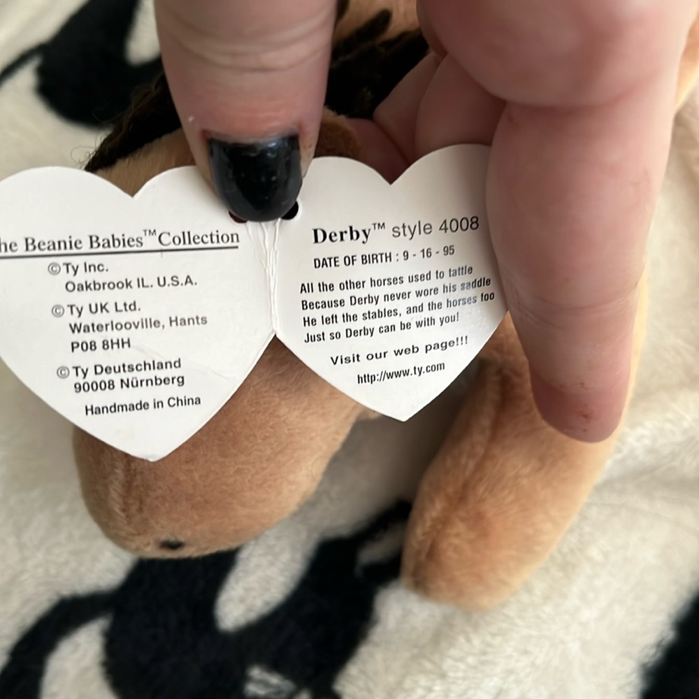 Derby 1995 beanie baby